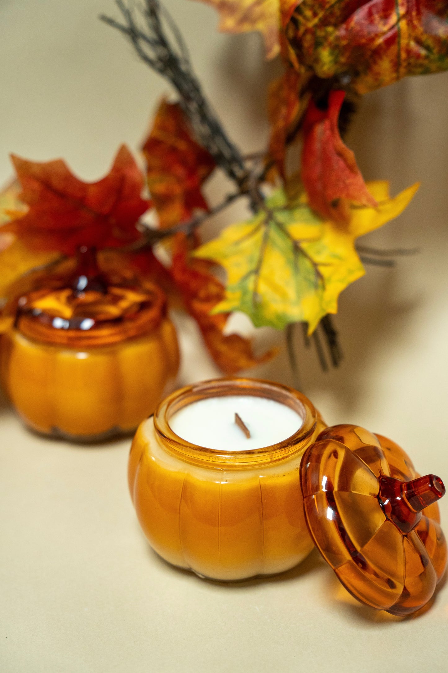 Pumpkin candle