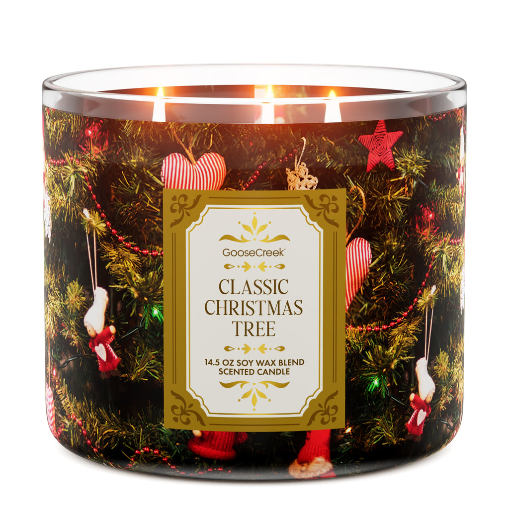 Classic Christmas Tree 3-Wick Candle